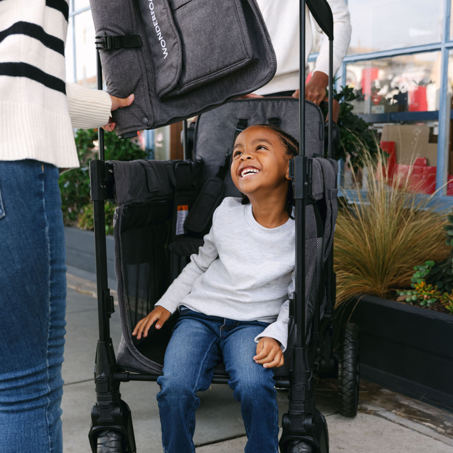 w2 luxe double stroller wagon W2 Luxe Pro Double Stroller Wagon – Wonderfold Wagon